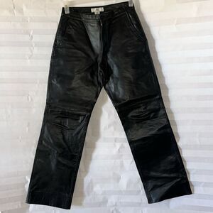 Armani Exchange Men’s Black Leather Pants Size 29 Designer Fashion